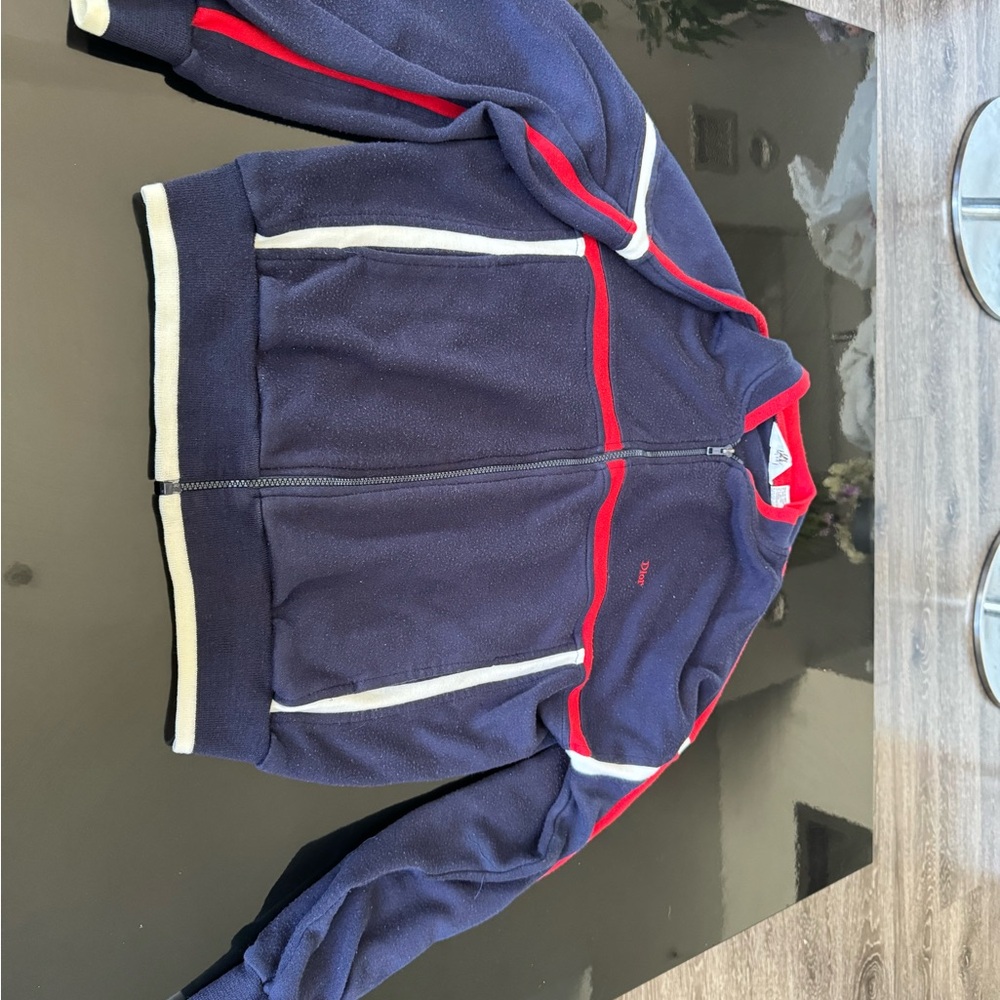 Navy and Red Zip-Up Jacket